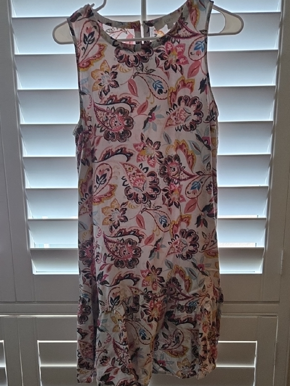 LOFT Sleeveless Paisley Mini Dress - Pink, Yellow, Blue